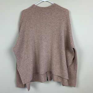 Free People Mock Neck Slouchy Oversized Sweater